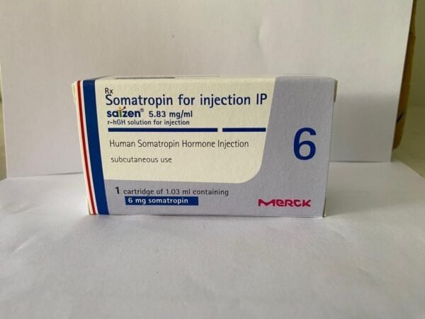 Saizen HGH vial – pharmaceutical grade Somatropin for research