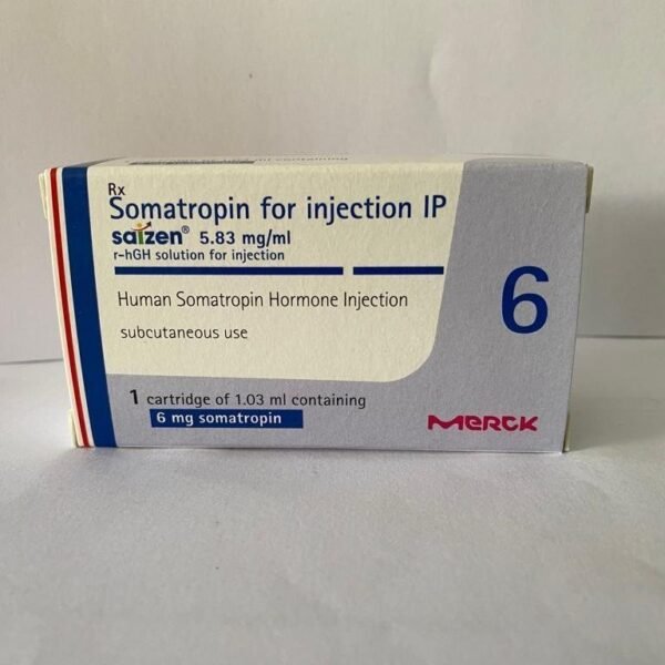 Saizen HGH vial – pharmaceutical grade Somatropin for research